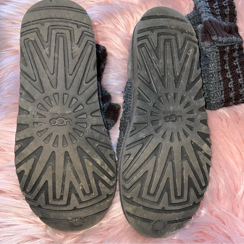 UGG Grey Button Sweater Foldable Warm Winter Boots